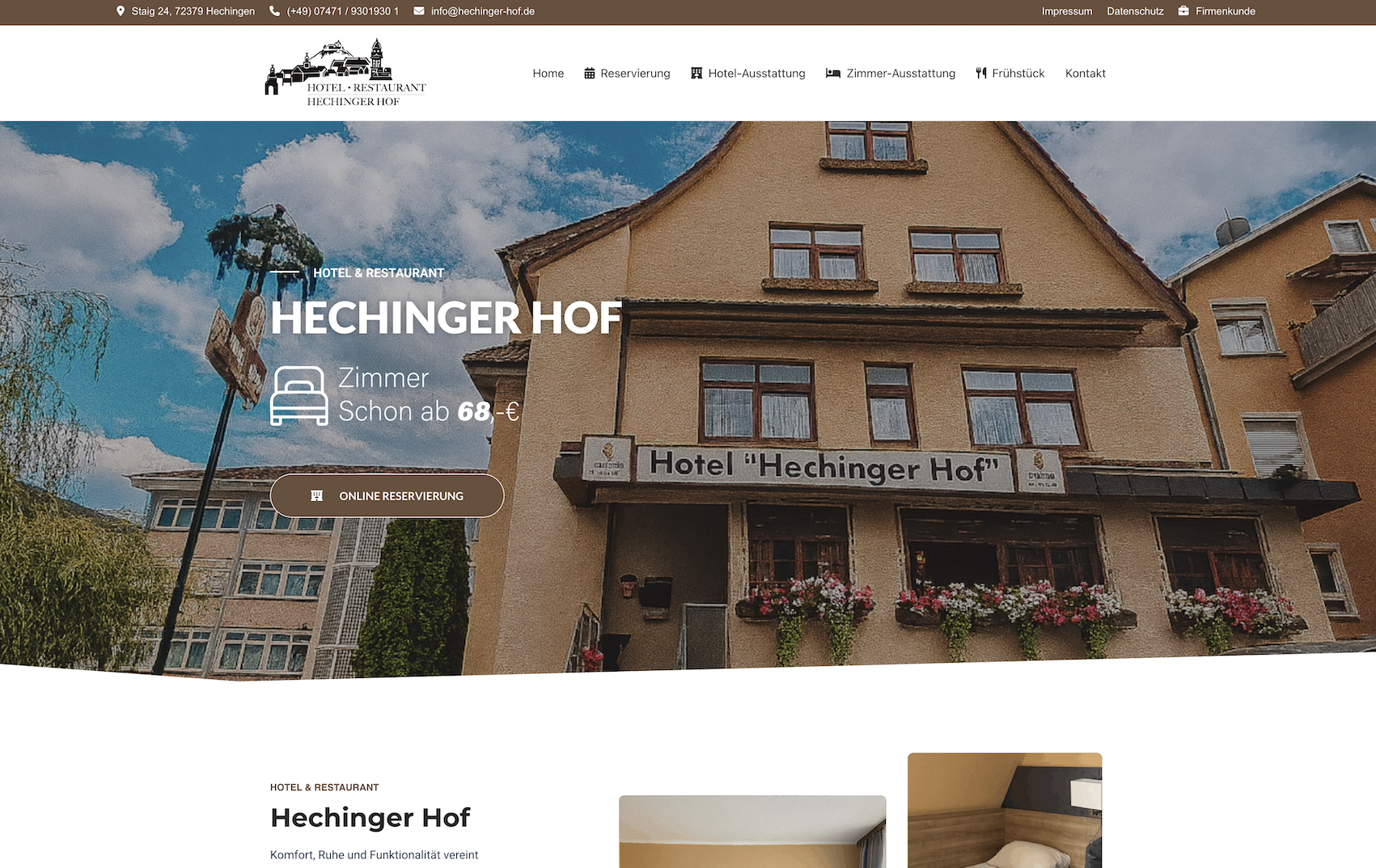 Hotel Website - Buchungssystem und moderne Präsentation