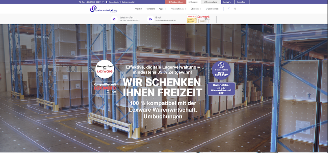 Software Unternehmen Website - Tech Company Online-Präsenz
