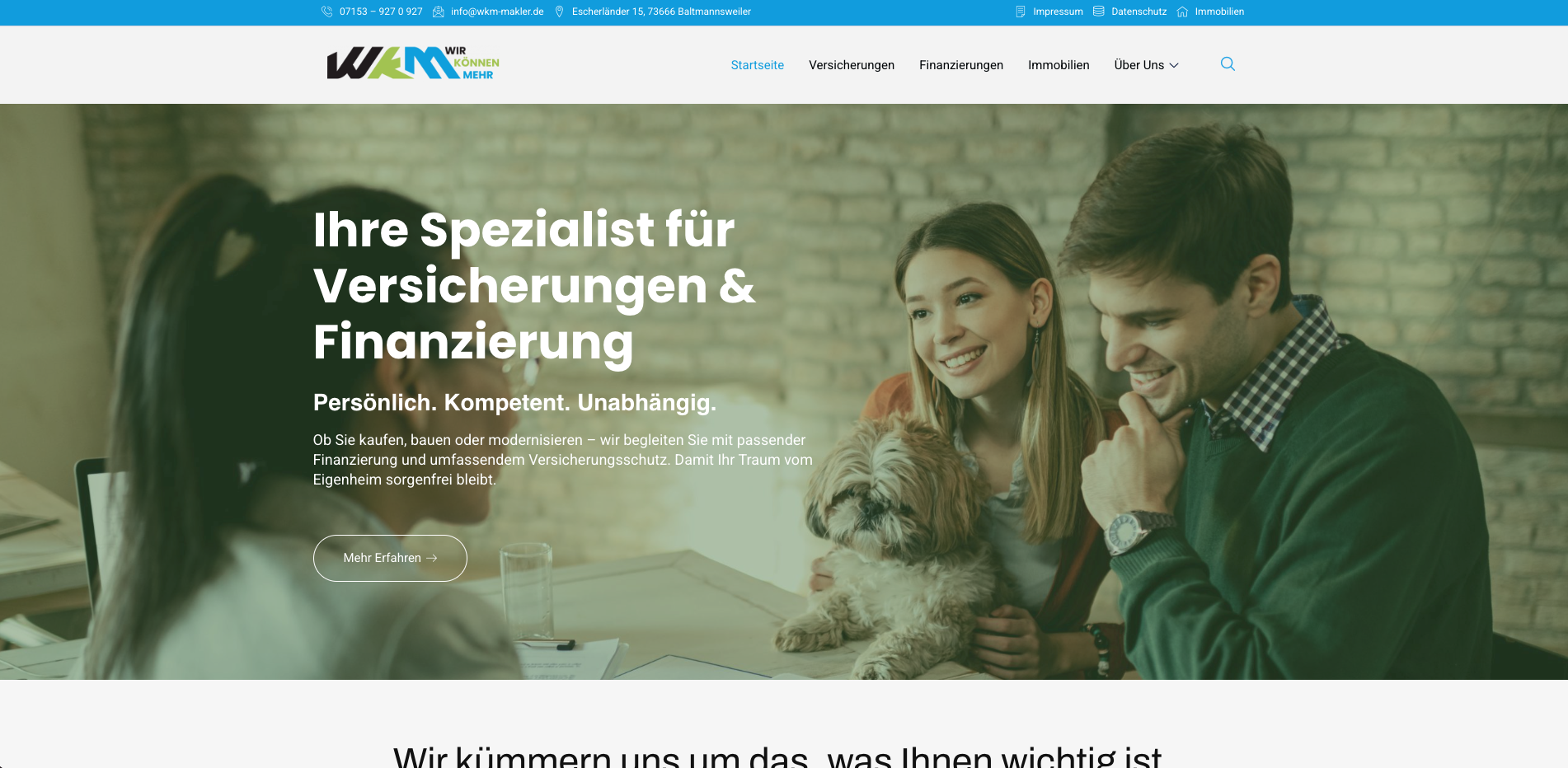 Versicherung Website - Professionelle Online-Präsenz